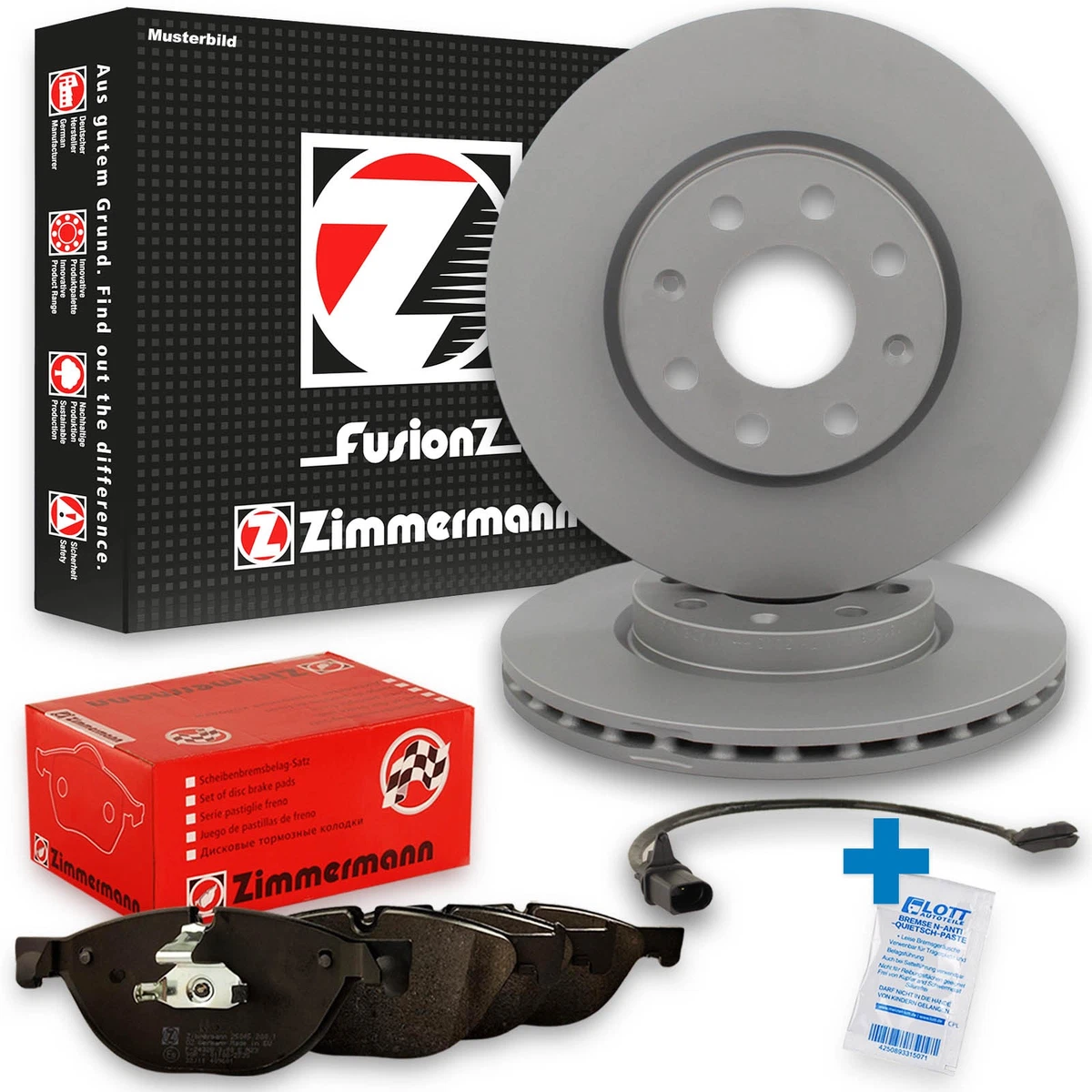Гальмівні колодки та диски Zimmermann для AUDI A6 (4B2, C5) S6 quattro